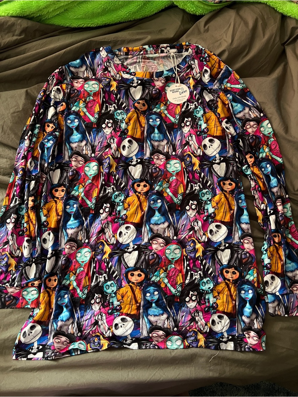 Tim Burton Skellington & Friends Long Sleeve Bamboo Top